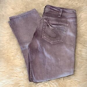 Silver Suki Capri Mauve/ Purple Ankle Jeans